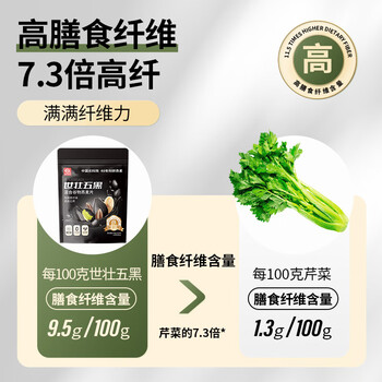 世壮中国农科院五黑燕麦片530g*1 混合5黑冲饮谷物即食早餐代餐