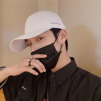 鸭舌帽韩版学生百搭休闲夏季遮阳帽男软顶ins棒球帽潮gegeen白色m5658