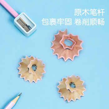 得力(deli)学生HB书写绘画铅笔原木笔杆石墨铅涂鸦练字笔礼物六角易握防滑50支/桶粉S928【开学礼物】