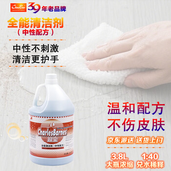 超宝全能清洁剂中性 3.8升4瓶1箱装物业保洁地面瓷砖多用途全能水
