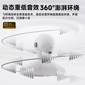 飞利浦（PHILIPS）【2026最新款丨百年科技品牌】骨传导蓝牙耳机概念不入耳开放无线挂耳式耳夹式运动跑步长续航降噪
