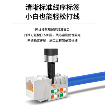 博扬（BOYANG）六类网络模块 工程级打线式信息模块 (50μ镀金)CAT6网线RJ45连接头 BY-RJ45-MK6E