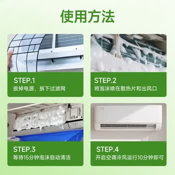 巨奇（JUQI）空调清洗剂家用空调外机内机清洗汽车空调中央空调清洁剂600ml
