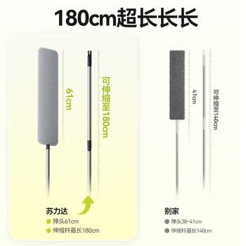 苏力达床底清扫神器打扫拖床底下缝隙清洁沙发底灰尘加长除尘掸鸡毛掸子