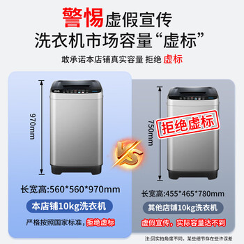 志高（CHIGO） 波轮洗衣机10KG大容量全自动毛毯洗家用租房宿舍智能洗脱一体蓝光洗护 XQB100-118