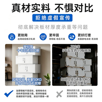 欧宝美文件柜办公柜钢制铁皮柜资料柜档案柜储物柜分五节文件柜055
