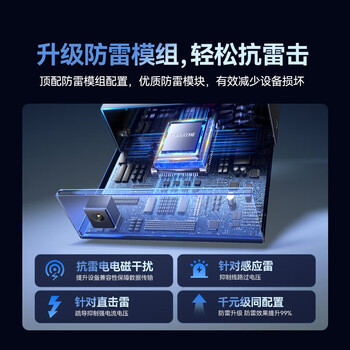 山泽【防雷防浪涌】光纤收发器 千兆单模单纤光电转换器 网络监控SC接口3KM自适应 一对装 SZ-FCQ03AB
