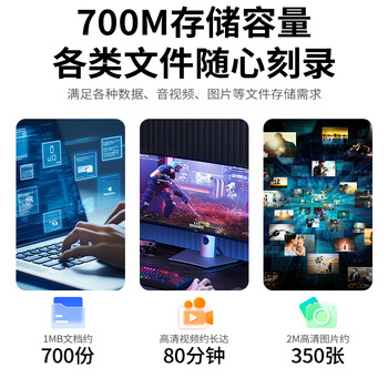 杰伟世（JVC） CD-R空白光盘/刻录盘/cd录音光盘空白 52速高速刻录 700MB 桶装50片