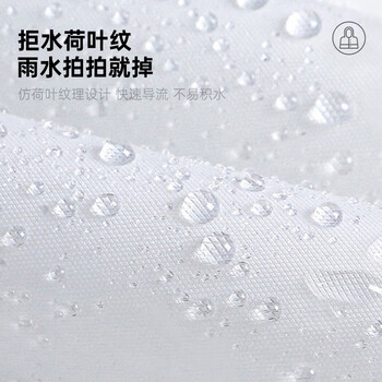 诺兰森迪成人雨衣半透明男女长款带帽加厚雨披一次性雨衣简约白色1件装