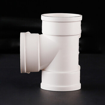定制pvc排水管件配件 50 75 110 160 200等径三通下水管管件配件 pvc