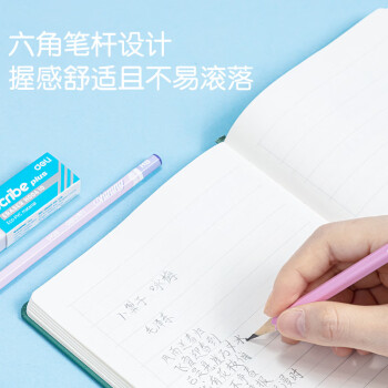 得力(deli)学生HB书写绘画铅笔原木笔杆石墨铅涂鸦练字笔礼物六角易握防滑50支/桶粉S928【开学礼物】