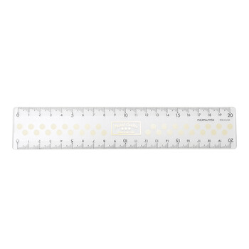 国誉淡彩曲奇亚克力高考透明直尺20cm 210*40*2.5mm颜色随机1个装 WSG-CLC20