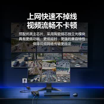 山泽【防雷防浪涌】光纤收发器 千兆单模单纤光电转换器 网络监控SC接口3KM自适应 一对装 SZ-FCQ03AB