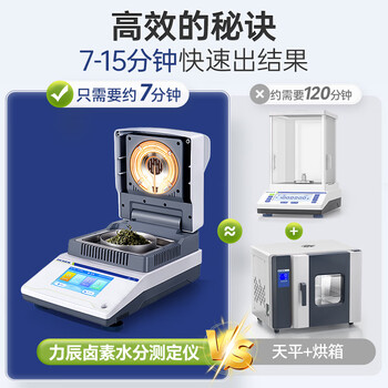 力辰（LICHEN）快速水分测量仪粮食谷物茶叶玉米卤素水份测定仪含水率测试仪器LC-DHS-10A