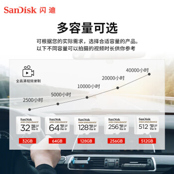 闪迪（SanDisk）128GB TF（MicroSD）内存卡 4K V30 U3 行车记录仪&安防监控内存卡 读速100MB/s 家庭监控存储卡