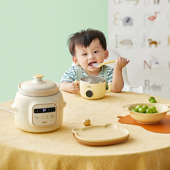 小熊（Bear）电炖锅DDG-D10H5  婴儿辅食锅1L bb煲辅食机 电炖盅 迷你宝宝辅食锅熬粥锅小炖锅多功能电砂锅  