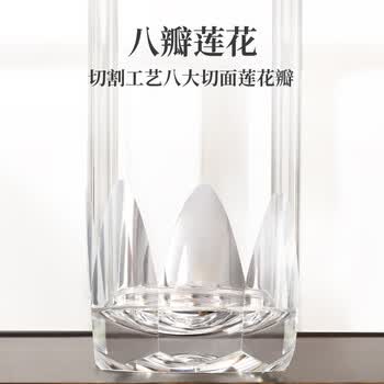 格亚（GEYA）抗菌钛杯双层玻璃杯男士高档玻璃茶杯玻璃水杯商务泡茶杯子定制