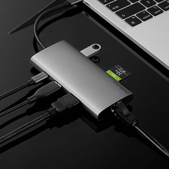 联想ThinkPad 8合一多功能拓展坞 Type-C扩展坞USB分线器RJ45千兆网口 HDMI转换器 PD快充 LC07-R