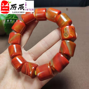 明時代 紅瑪瑙 对话收藏大家刘一田：古珠玛瑙玉串的千年文明密码——专家解读玛瑙手串和 C1A153 装身具 腕輪 中国古美術 天然石 缠丝玛瑙 手串 彫刻・オブジェ