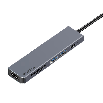 联想ThinkPad 7合一多功能拓展坞 Type-C扩展坞USB分线器SD/TF读卡HDMI转接头 4K高清 PD快充 LC06 联想ThinkPad 7合一多功能拓展坞 Type-C扩展坞USB分线器SD/TF读卡HDMI转接头 4K高清 PD快充 LC06