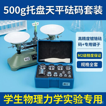 舜江 托盘天平 学生用架盘秤 中学初中物理实验器材教学仪器 量程100g托盘天平附带砝码