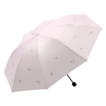 天堂 防紫外线晴雨伞三折 雨伞黑胶防晒太阳伞遮阳晴雨伞 山樱粉