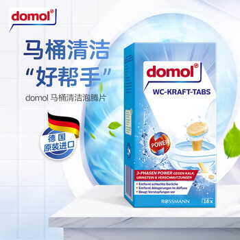 Domol 洁厕灵 马桶泡腾片 马桶清洁厕剂清洁块 祛垢除异味16粒