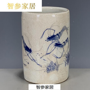 清代青花瓷器笔筒价格报价行情- 京东