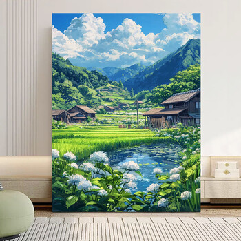 风景数字油画图片- 京东