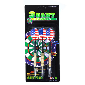 新动力飞镖针健身器材金属针硬式飞镖3支装塑料镖杆XD-101 镖叶图案随机