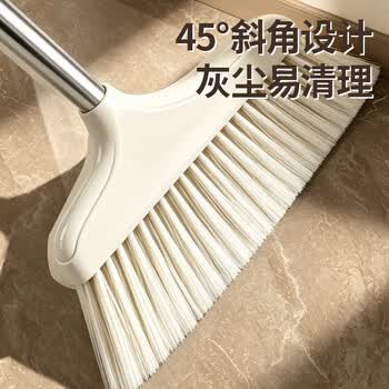 雅高 扫把簸箕套装 扫把三件套家用仿猪鬃毛软毛防风魔术扫把带刮刀