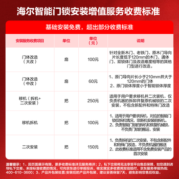 海尔（Haier）智能门锁T15执手锁C级锁芯密码锁入户门指纹锁防盗门锁电子锁