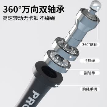 PROIRON普力艾 竞速跳绳学生中考专用提速双轴承钢丝跳绳男女+收纳袋
