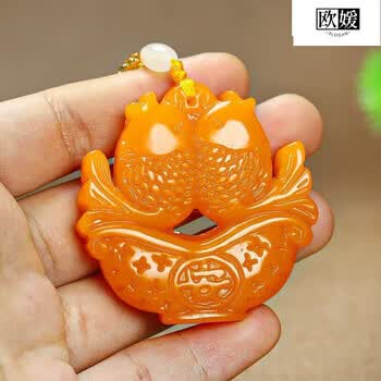 週末セール中　魚戯蓮葉間　黄龍玉バングル 黄龙玉吊坠黄色价格报价行情- 京东
