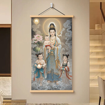 观音送子图图片- 京东
