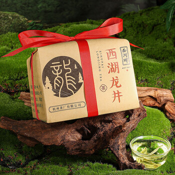 西湖2026新茶绿茶西湖龙井茶叶明前特级贰号200g纸包礼盒自己喝送礼品