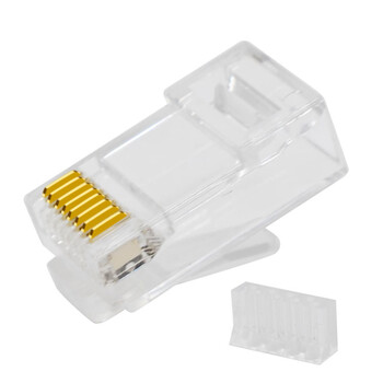 礼嘉 LJ-S623 六类二件式水晶头 千兆网线RJ45非屏蔽网络连接插头 Cat6分体式8P8C50U 镀金抗氧化 30个/包