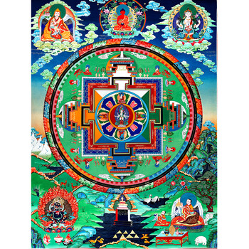 【佛日】宗教唐卡系列《净土结庐千手观音坛城》 作品 衍生品 有装裱