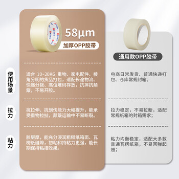 永冠透明胶带封箱封口快递打包宽胶带货物工厂仓库搬家60mm*120y（110m）*58um*5卷/桶