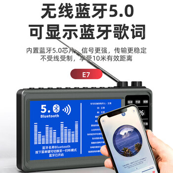 金正（NINTAUS）E7S 老人唱戏机老年人看戏听戏机广场舞视频机音响带显示屏收音机视频播放器音箱移动小电视U