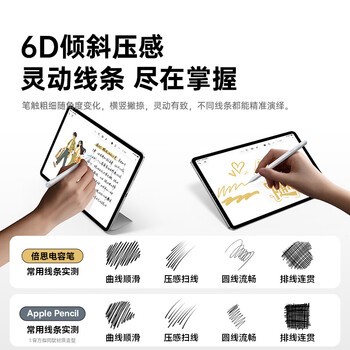 倍思电容笔iPad触控笔适用2026年款iPad Pro/Air8/Mini/iPad11平板触屏手写笔磁吸Apple pencil二代 倍思电容笔iPad触控笔适用2026年款iPad Pro/Air8/Mini/iPad11平板触屏手写笔磁吸Apple pencil二代