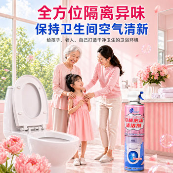 粉兰之家马桶清洁剂650ml洁厕宝家庭厕所洁厕灵慕斯泡沫盾防溅水去尿垢