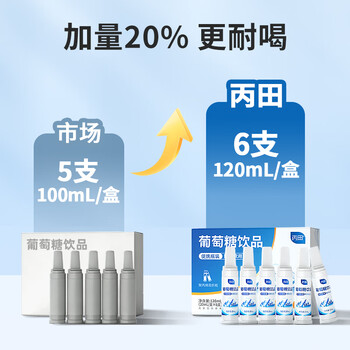 丙田 葡萄糖口服液240ml 葡萄糖 体考运动高原专用补水液补充体力饮品