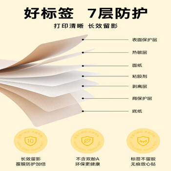 精臣 b3s/b21/b1/b31/b4标签打印纸 热敏纸服装吊牌商品价格食品烘焙效期不干胶贴纸50*70-110张 白色 