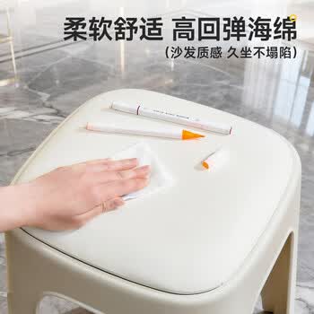 JEKO&JEKO塑料凳子加厚成人马桶凳可叠放高凳浴室板凳软包凳