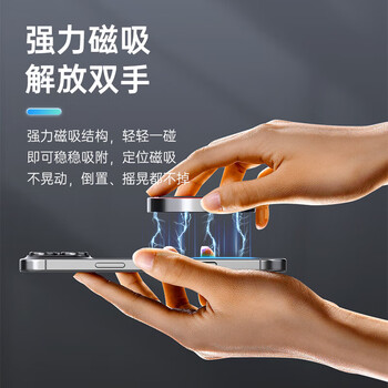 联想ThinkPlus 512GB磁吸移动固态硬盘 高速读取2000MB/S 带手机支架磁吸USB3.2 PSSD US300小飞盘