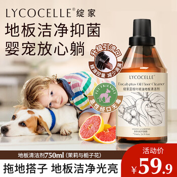 绽家地板清洁剂家用 拖地去渍留香 750ml（茉莉与栀子花）抑菌地板水