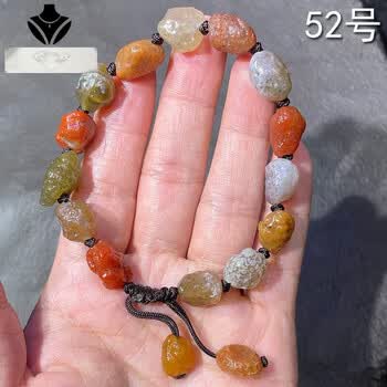 戈壁玛瑙原石手串型号规格- 京东