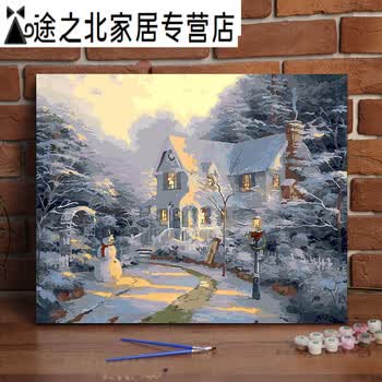 数字油画雪价格报价行情- 京东