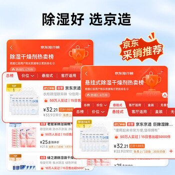 京东京造 巨除湿除湿袋干燥剂吸湿袋衣柜除湿回南天除湿 可挂式250g*12袋